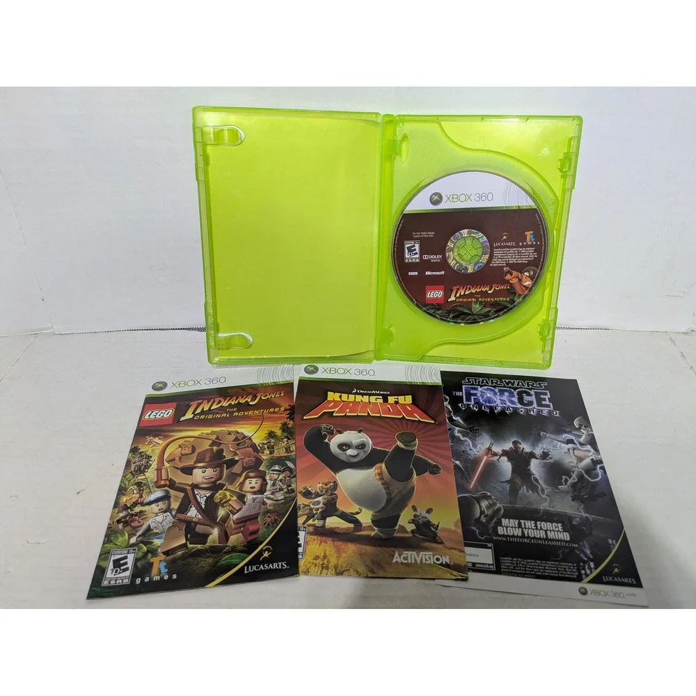 Microsoft Xbox 360 Assassins Creed GTA V LEGO Indiana Jones Kung Fu Panda TESTED